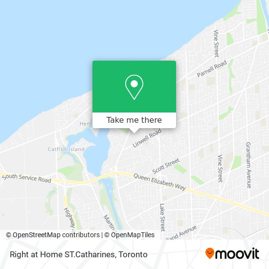 Right at Home ST.Catharines map
