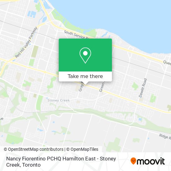 Nancy Fiorentino PCHQ Hamilton East - Stoney Creek map