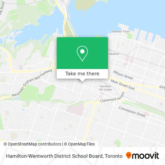 Hamilton-Wentworth District School Board map