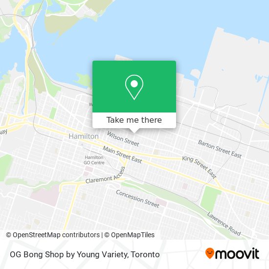 OG Bong Shop by Young Variety map