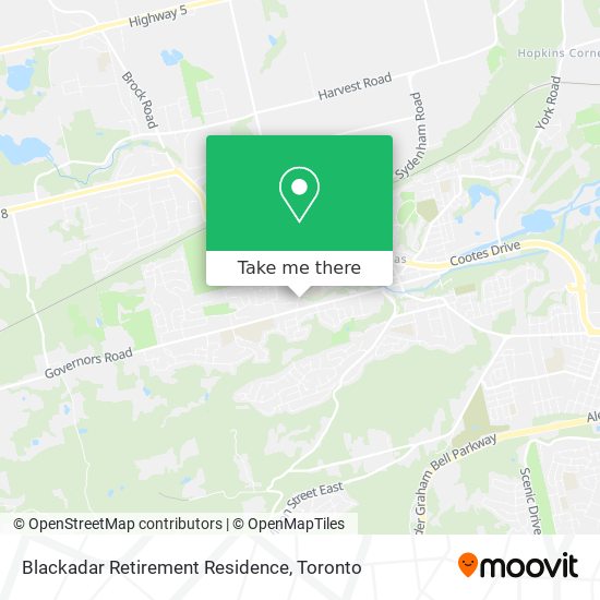 Blackadar Retirement Residence map