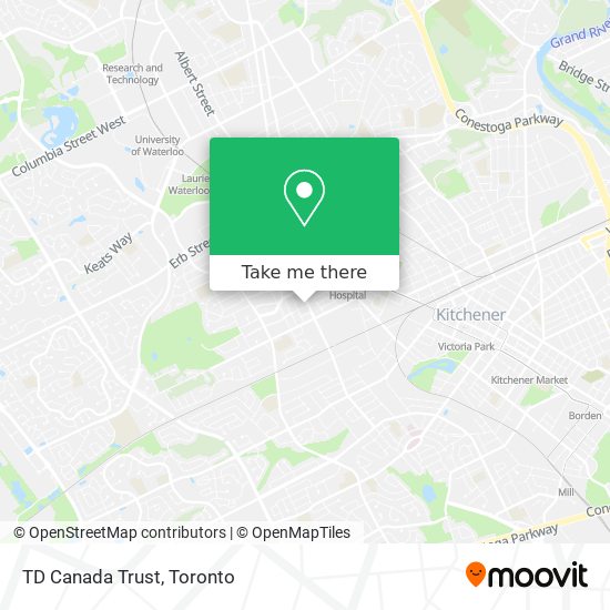 TD Canada Trust map