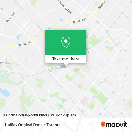Halifax Original Donair map