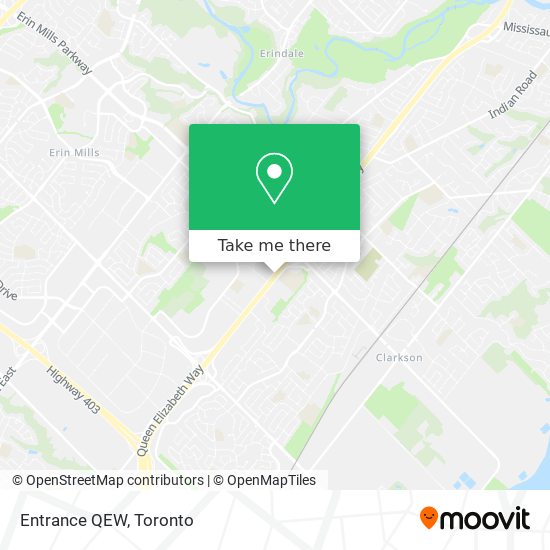 Entrance QEW map