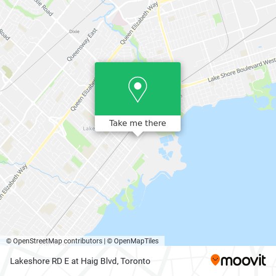 Lakeshore RD E at Haig Blvd map