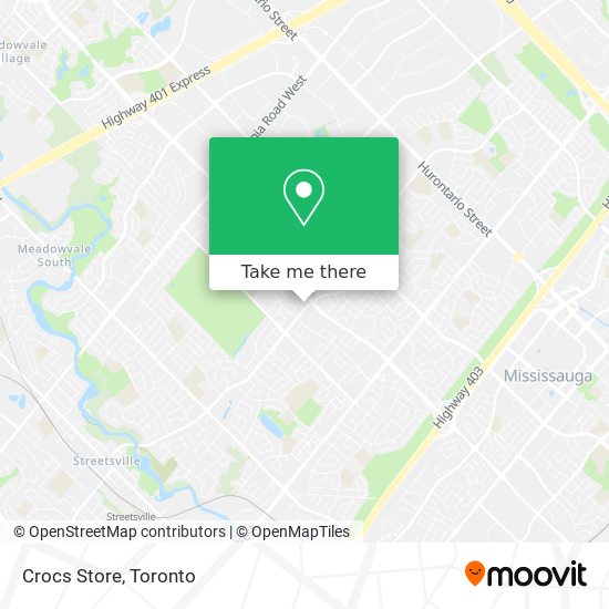 How to get to Crocs Store in Mississauga by Bus or Train?