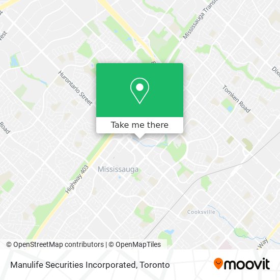Manulife Securities Incorporated map