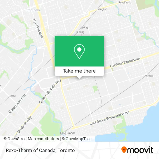 Rexo-Therm of Canada map