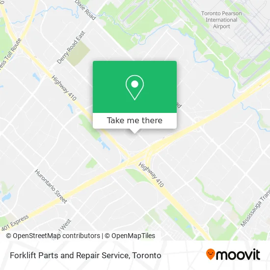 Forklift Parts and Repair Service map