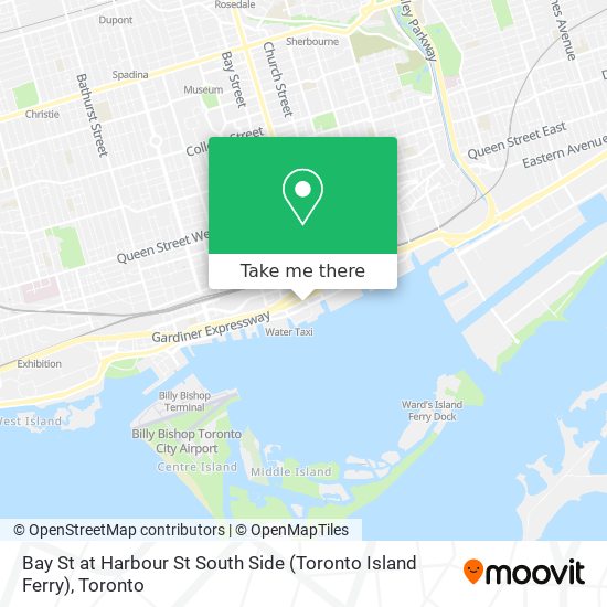 Bay St at Harbour St South Side (Toronto Island Ferry) map