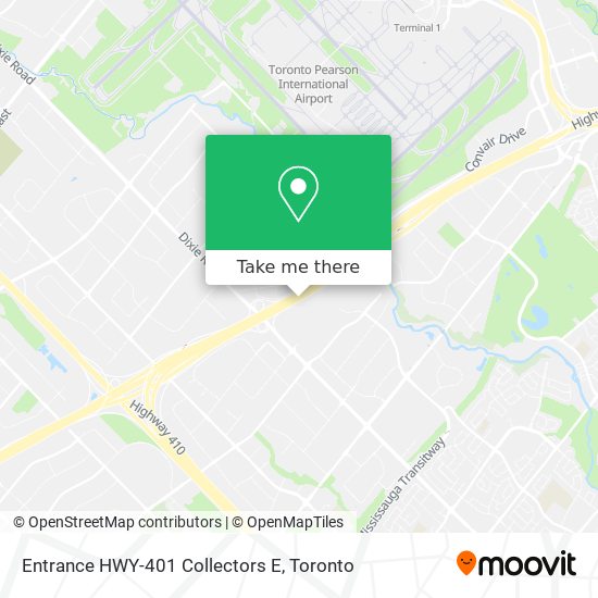 Entrance HWY-401 Collectors E plan