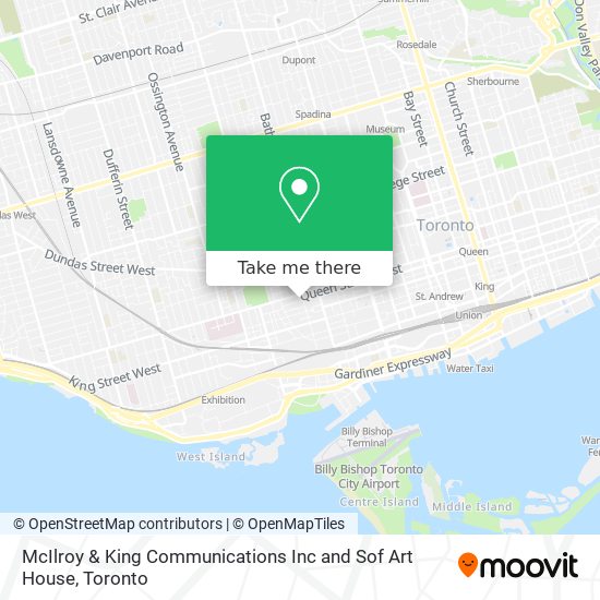 McIlroy & King Communications Inc and Sof Art House map