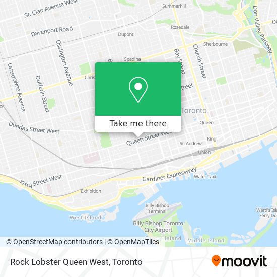 Rock Lobster Queen West map