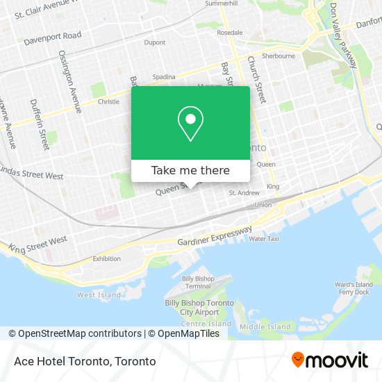 Ace Hotel Toronto map