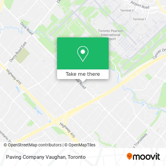 Paving Company Vaughan map