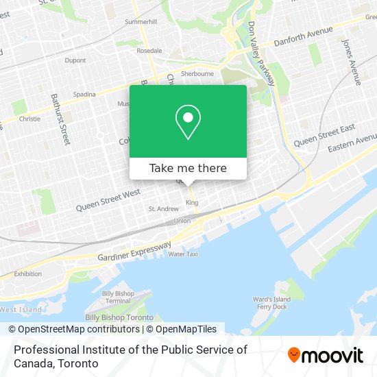 Professional Institute of the Public Service of Canada map