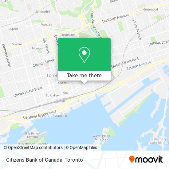 Citizens Bank of Canada map
