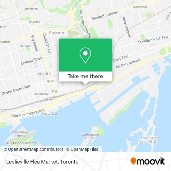 Leslieville Flea Market map