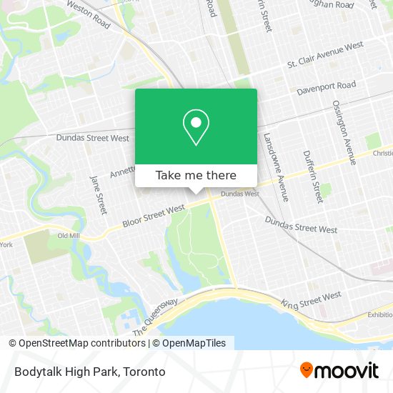 Bodytalk High Park map