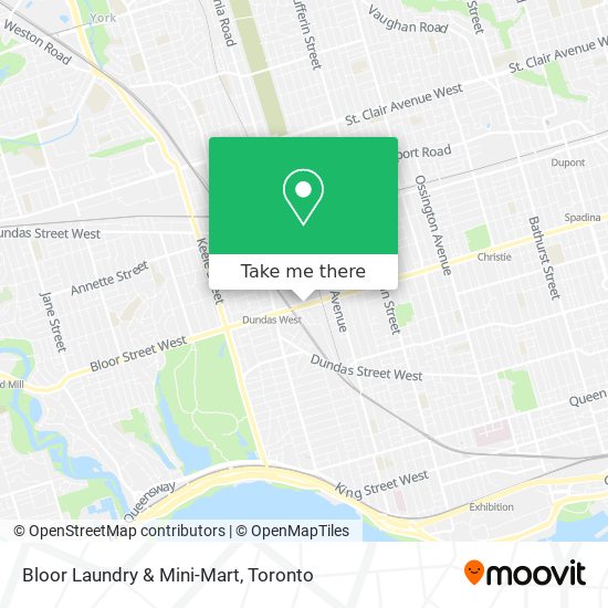 Bloor Laundry & Mini-Mart map