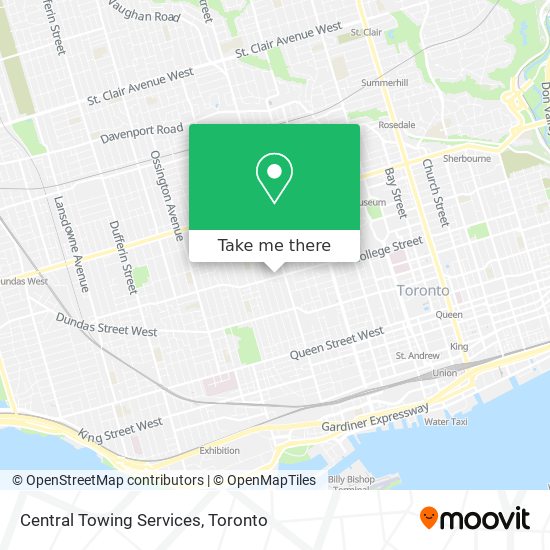Central Towing Services map