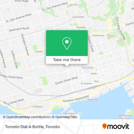 Toronto Dial-A-Bottle map