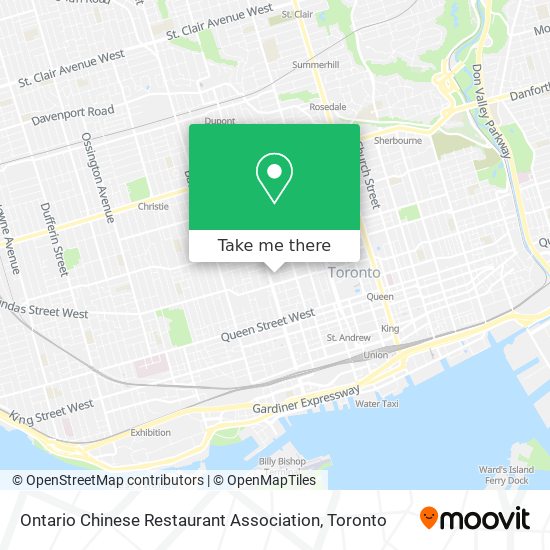 Ontario Chinese Restaurant Association map