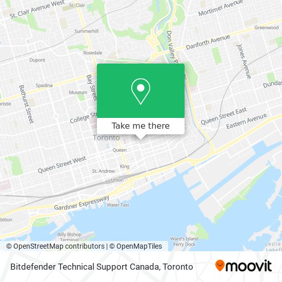 Bitdefender Technical Support Canada map