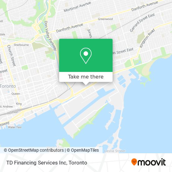 TD Financing Services Inc map