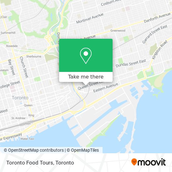 Toronto Food Tours map