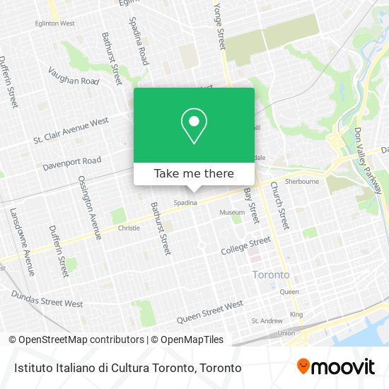 Istituto Italiano di Cultura Toronto map