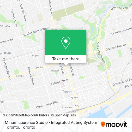Miriam Laurence Studio - Integrated Acting System Toronto map