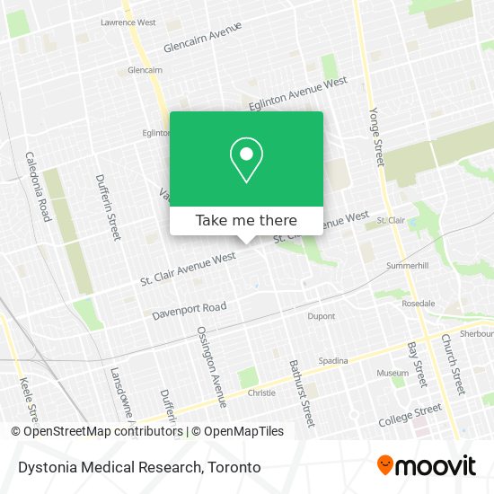 Dystonia Medical Research map