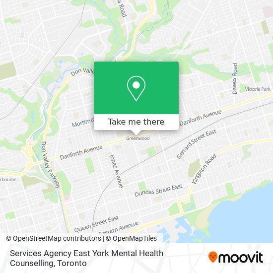 Services Agency East York Mental Health Counselling map