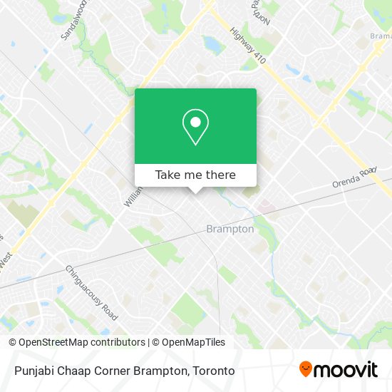 Punjabi Chaap Corner Brampton map