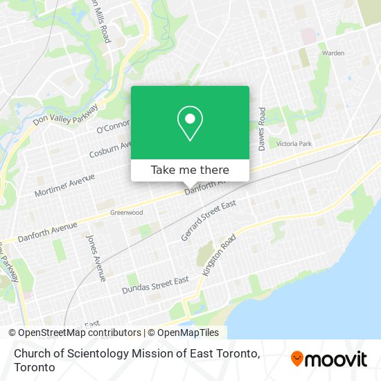 Church of Scientology Mission of East Toronto map