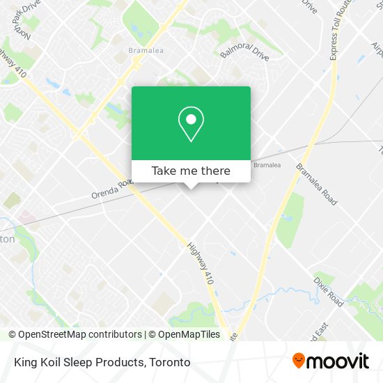 King Koil Sleep Products map