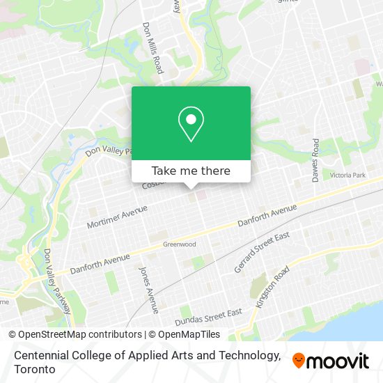 Centennial College of Applied Arts and Technology map