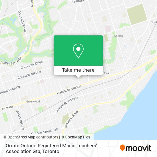 Ormta Ontario Registered Music Teachers' Association Gta map