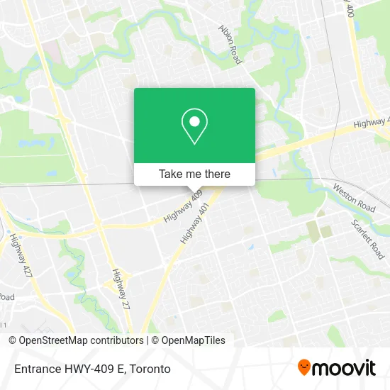 Entrance HWY-409 E map