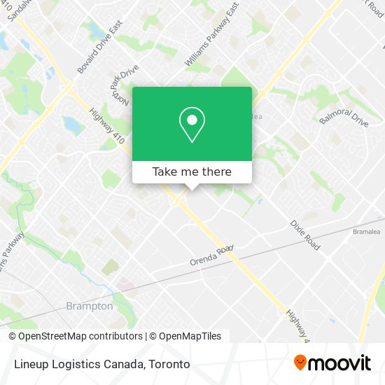 Lineup Logistics Canada map