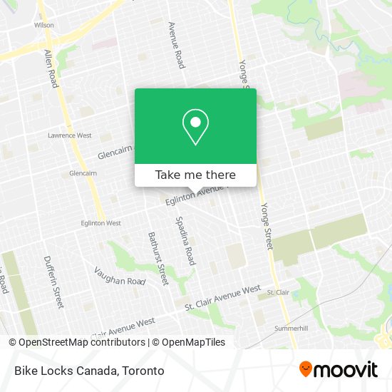 Bike Locks Canada map