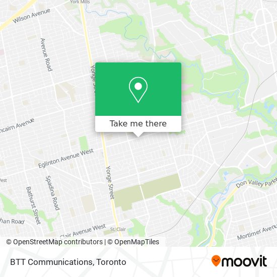 BTT Communications map