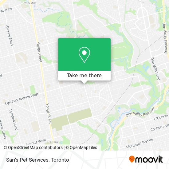 Sari's Pet Services map