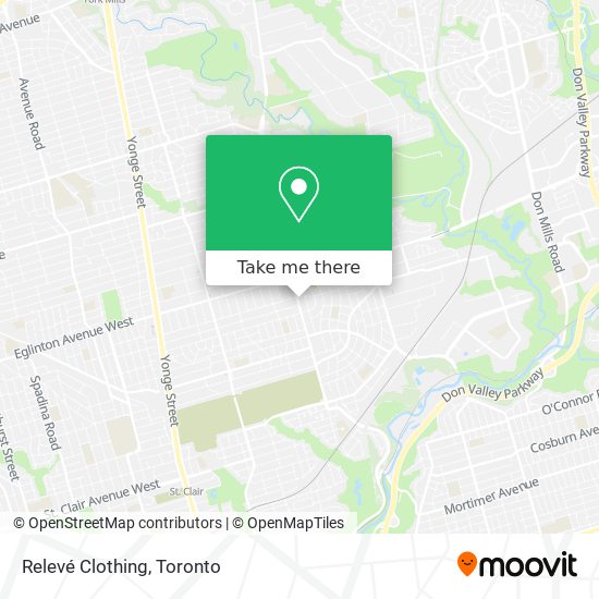 Relevé Clothing map