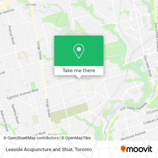 Leaside Acupuncture and Shiat map