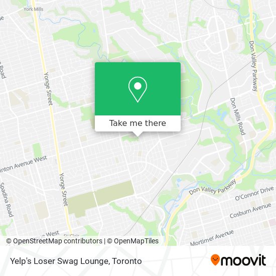 Yelp's Loser Swag Lounge map