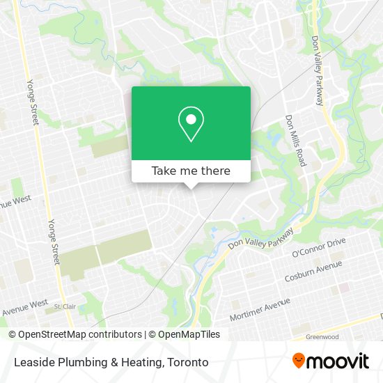 Leaside Plumbing & Heating map