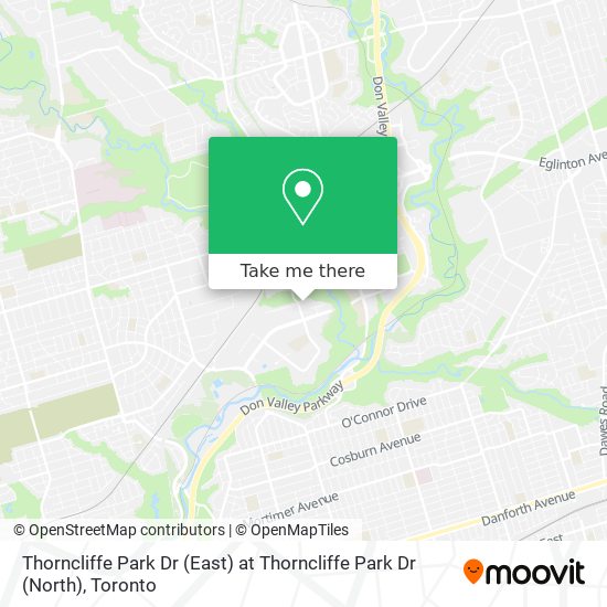 Thorncliffe Park Dr (East) at Thorncliffe Park Dr (North) map