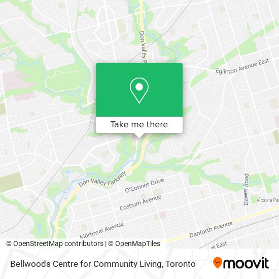 Bellwoods Centre for Community Living map